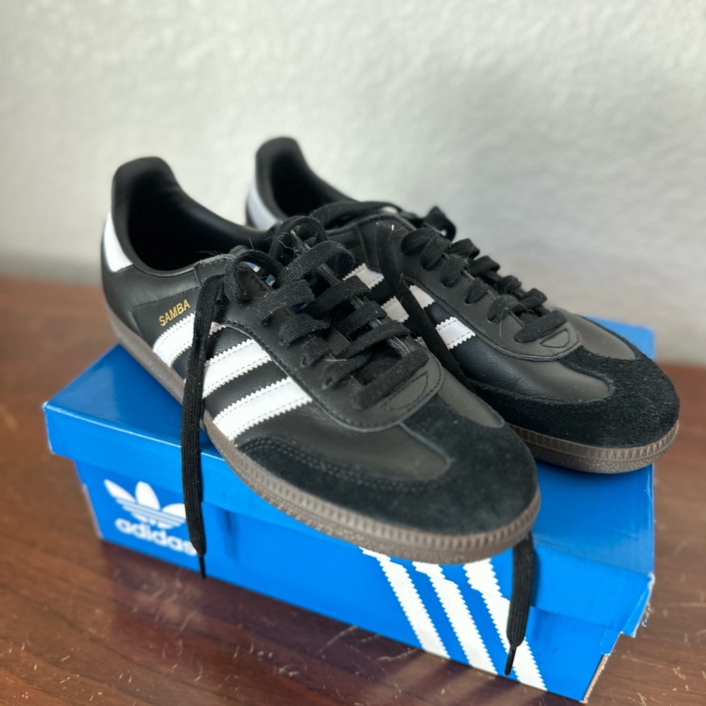 Adidas Black and White Samba Sneakers